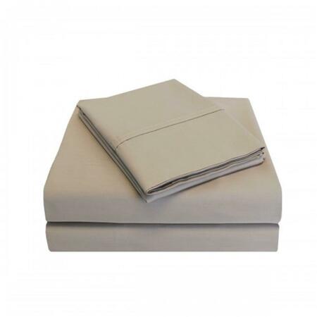 LUXOR TREASURES 300 King Sheet Set- Percale Solid Patterned - Tan P300KGSH SLTN